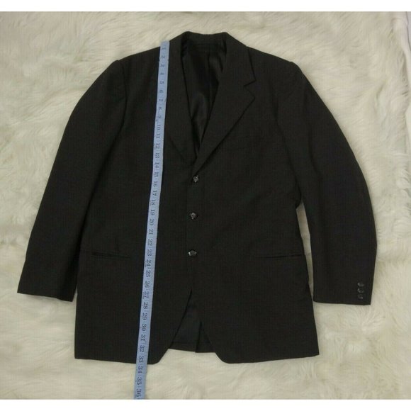 Raffaele Locorotondo mens Suit Jacket  Italian 3 Button Charcoal Dark Gray Sz 46 - Picture 6 of 12